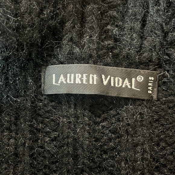 Lauren Vidal Linda Shawl Collar long Sleeve Open Sweater Vest sz M Mohair Blend. - Picture 5 of 7